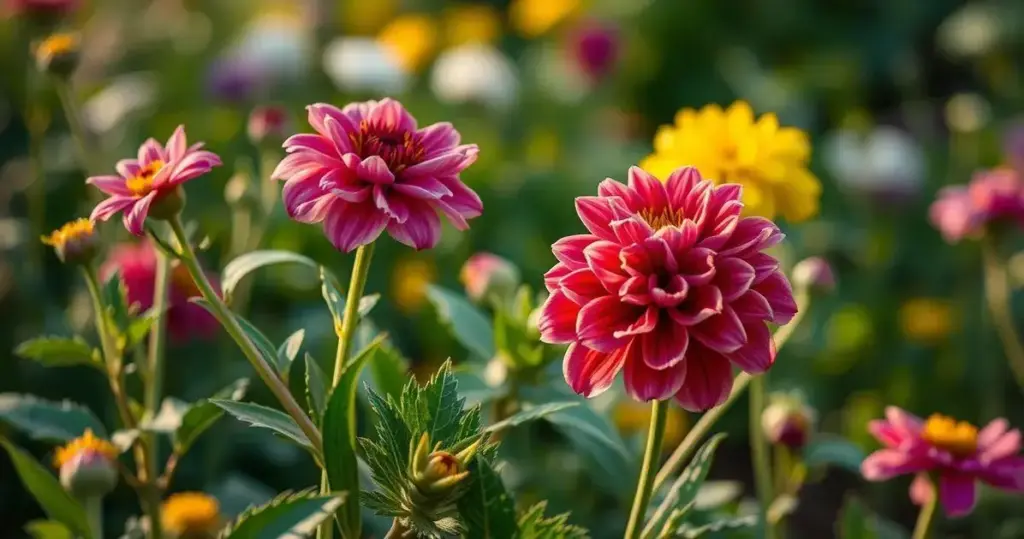 flores comestíveis na horta