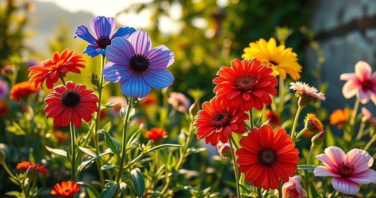 flores para um jardim de estilo mediterrâneo