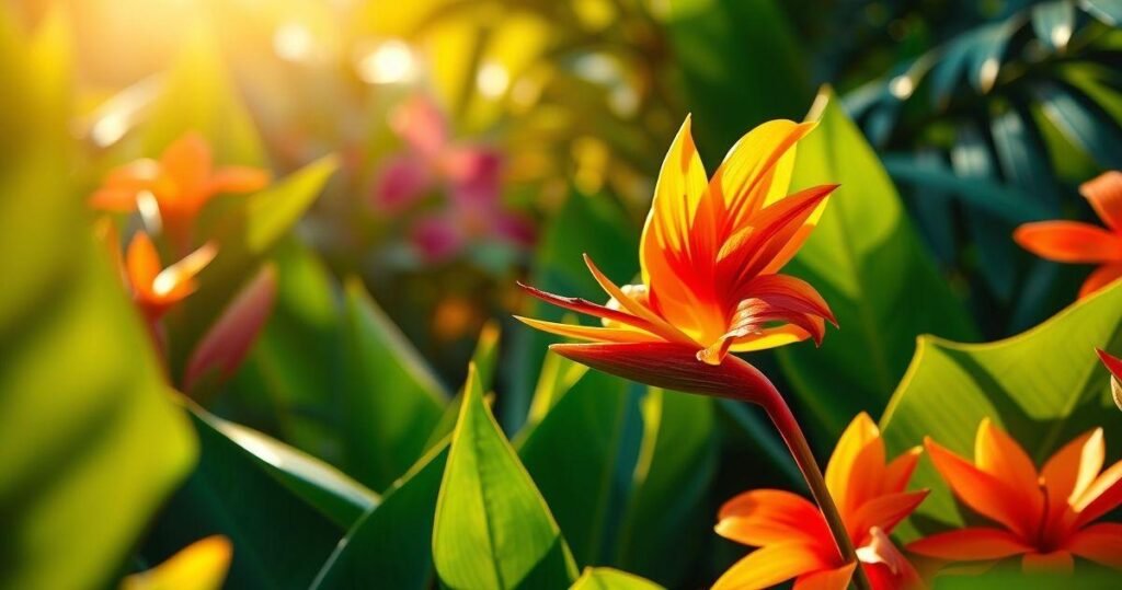 flores para um jardim de estilo tropical