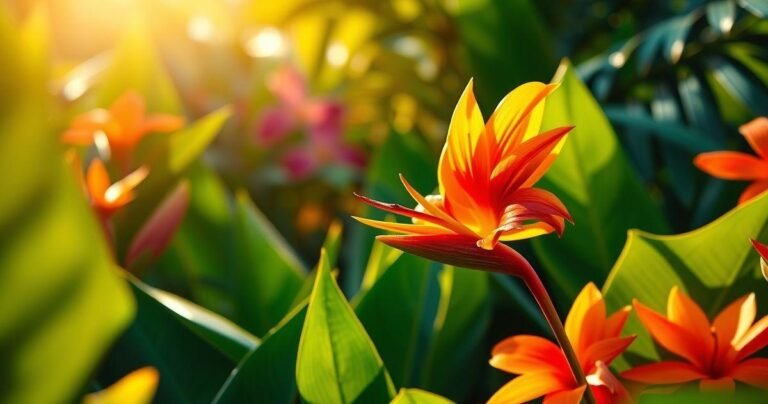 flores para um jardim de estilo tropical