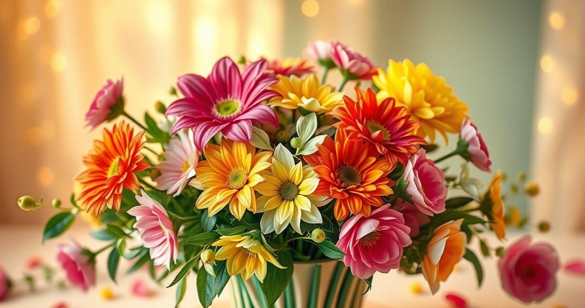 flores para uma festa de aniversário infantil