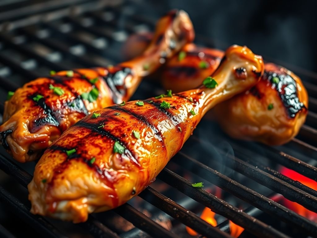 Frango grelhado com temperos cítricos e ervas frescas. Dicas para um frango grelhado suculento e saboroso.