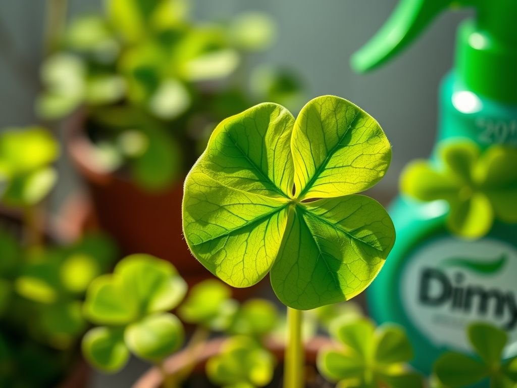 Proteção contra pragas: mantenha seus trevos de quatro folhas saudáveis com produtos orgânicos.