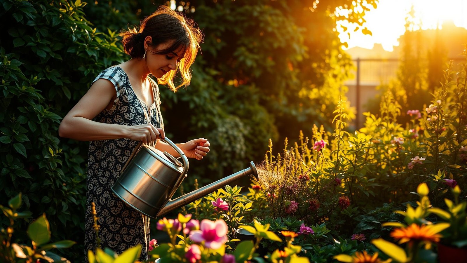Jardim sustentável: como regar plantas de forma eficiente e economizar água no quintal.