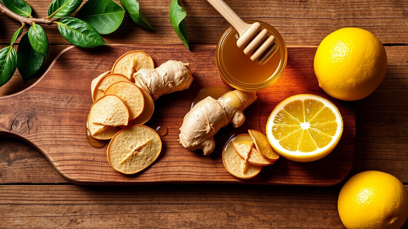 Receita de chá de gengibre caseiro com gengibre fresco, limão e mel