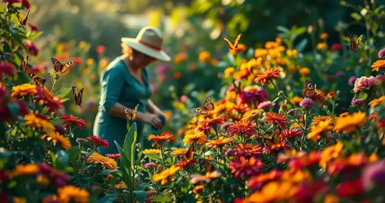 horta para borboletas