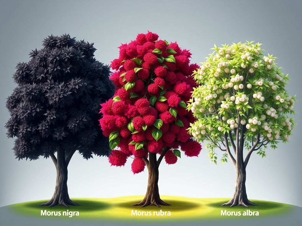 Tipos de Amoreira: Preta, Roxa e Branca - Descubra as diferenças e qual a melhor para você