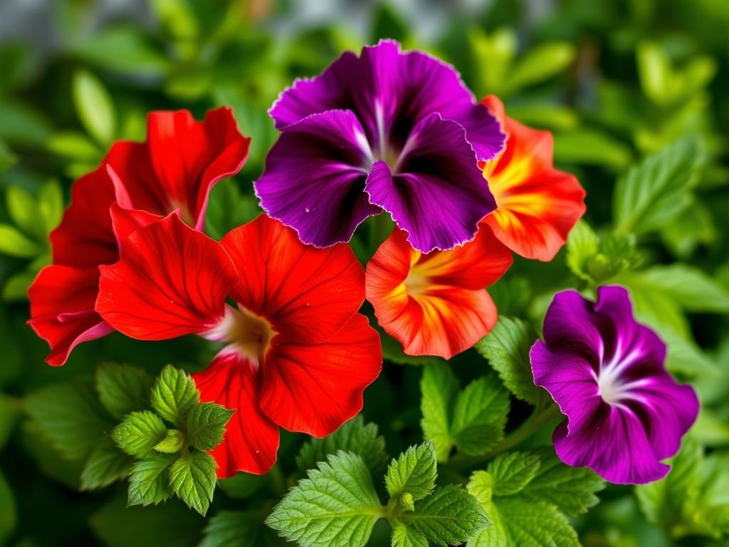 Gerânio, petúnia e gazânia: flores ideais para jardins de pedras com suculentas.