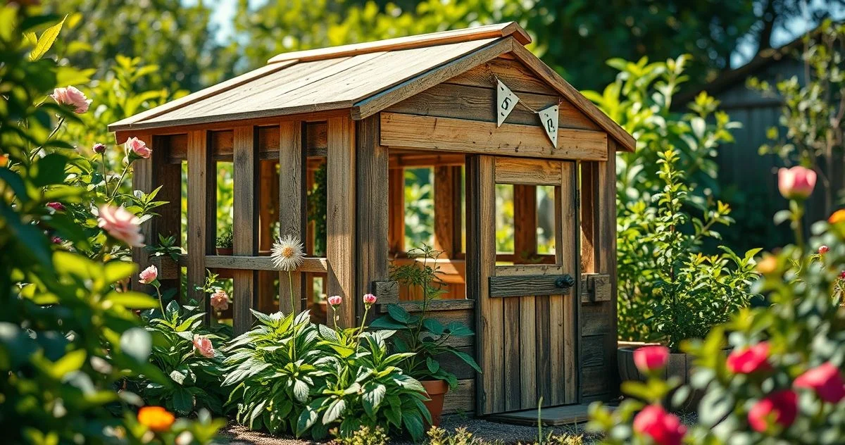 mini estufa para horta de pallet reciclado