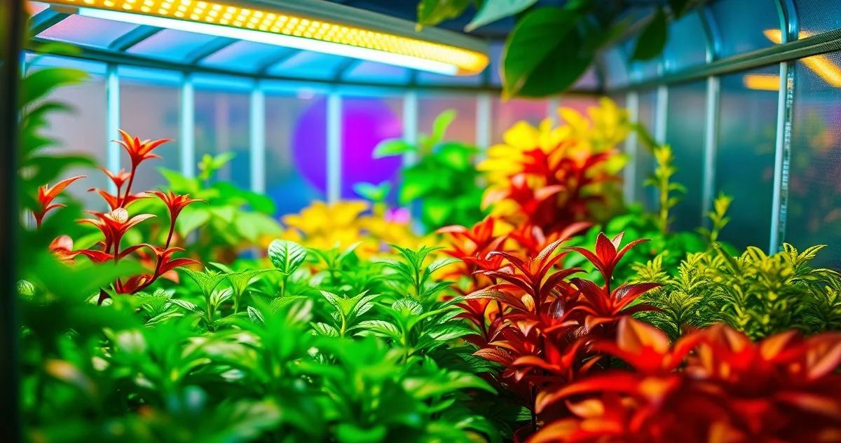 mini estufa para horta com iluminação LED para crescimento