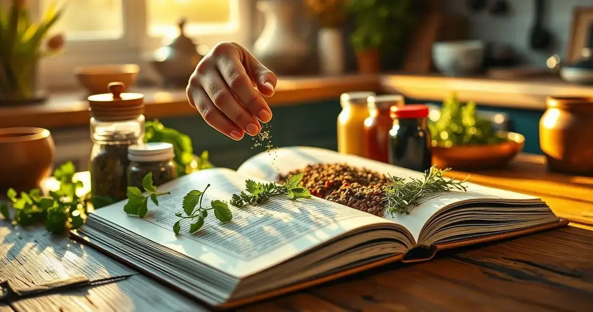livro de temperos e ervas
