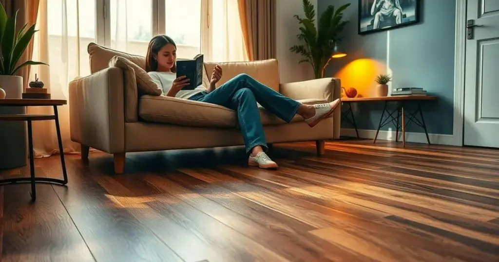 piso vinílico ou laminado