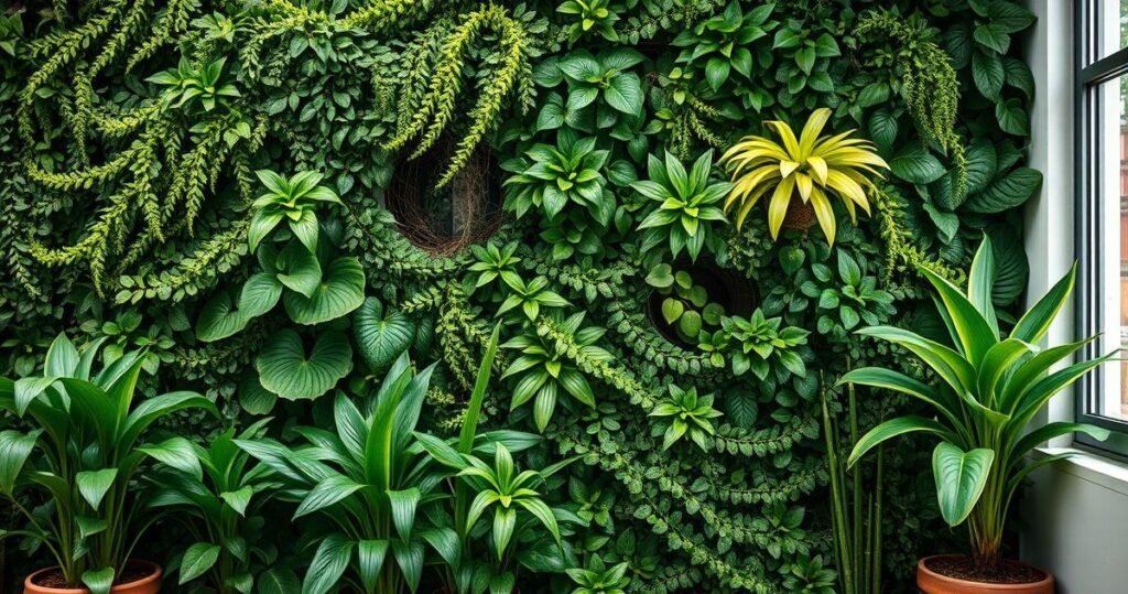 plantas para um jardim vertical interno