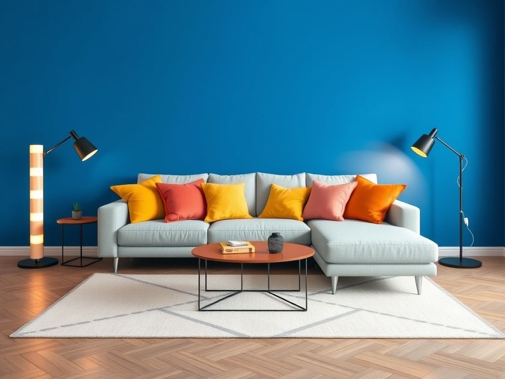 Sala de estar com cores vibrantes 2025: ideias de decoração ousada e cheia de energia