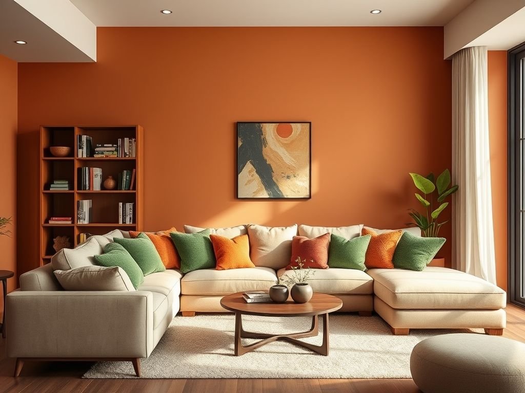 Sala de estar tons terrosos 2025: decoração rústica chique e aconchegante