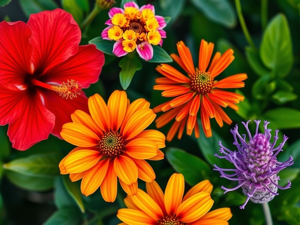 Flores resistentes ao cloro para plantar perto da piscina: Hibisco, Lantana, Gazânia e Lavanda.