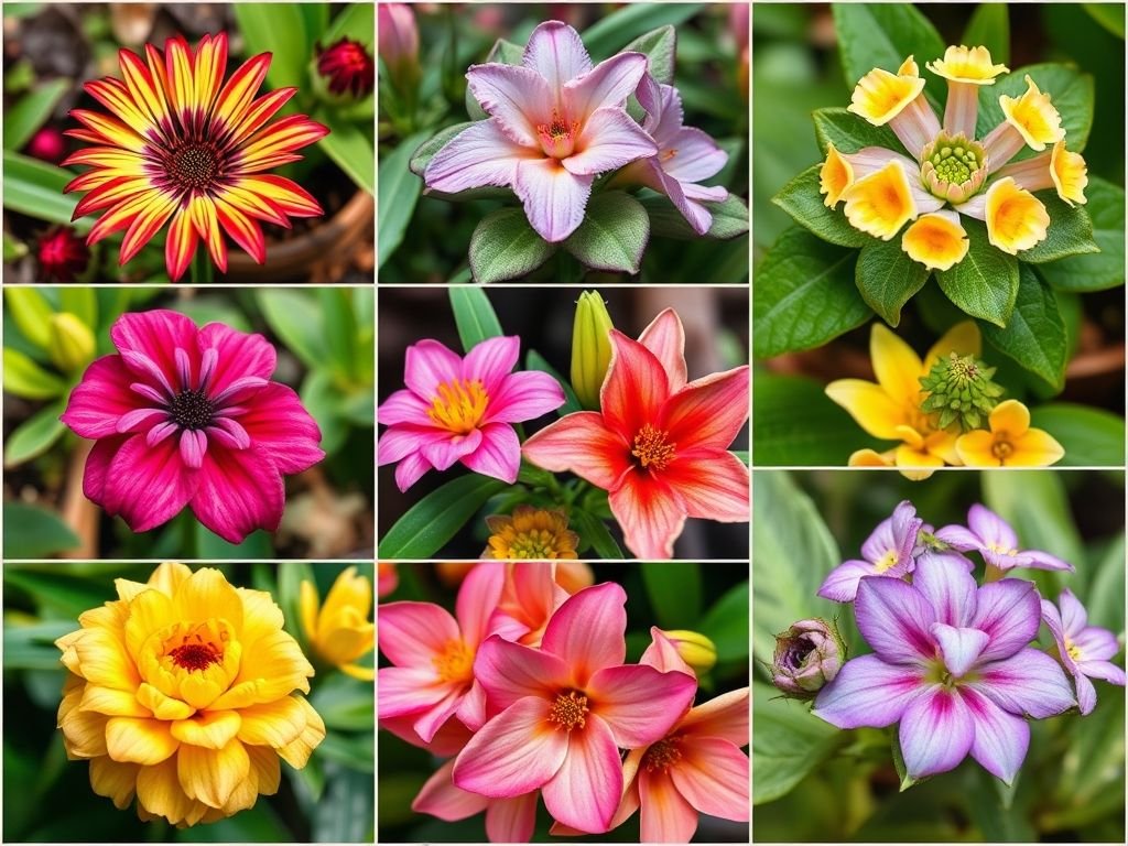 Top 5 flores que florescem o ano todo: Petúnia, Kalanchoe, Amor Perfeito, Begônia, Lantana para um jardim colorido e duradouro.