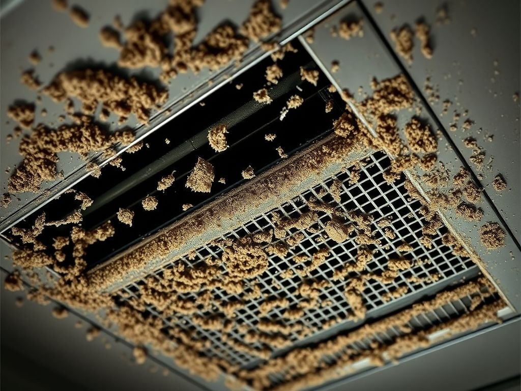 Exaustor de cozinha sujo com gordura acumulada: riscos e importância da limpeza