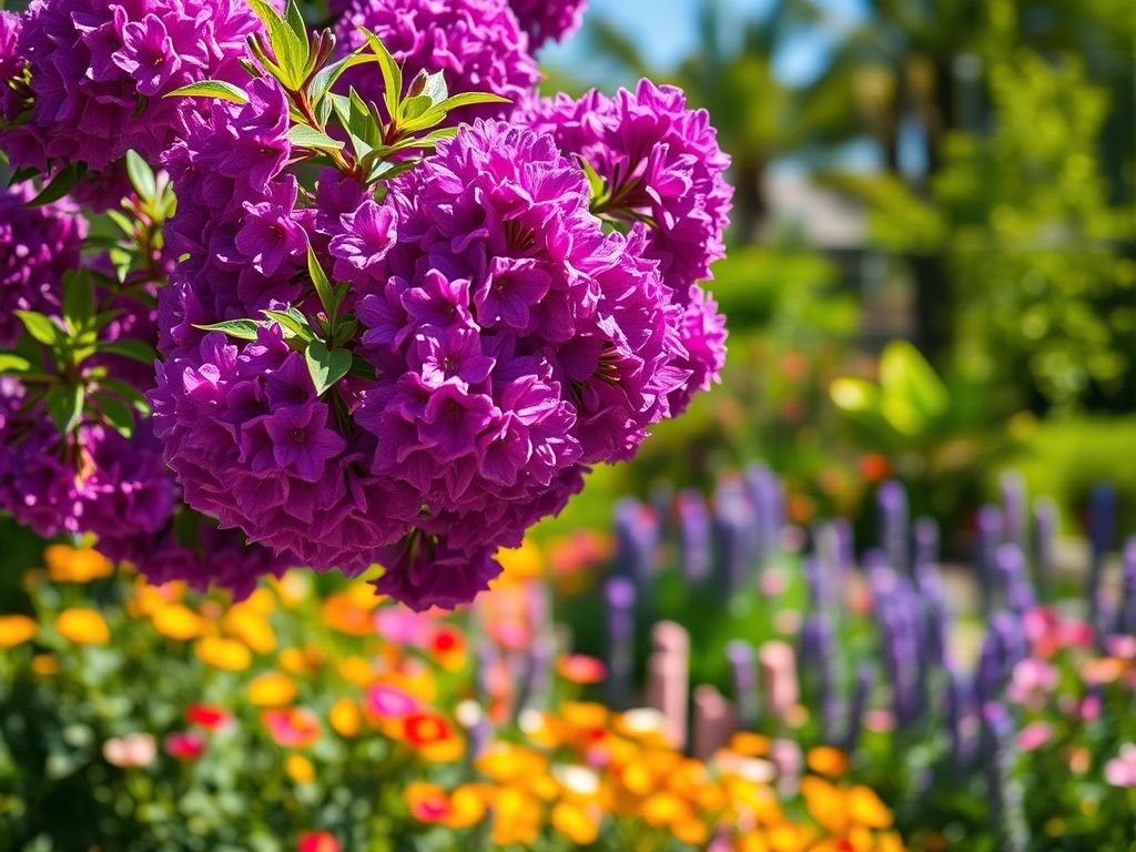 Jardim florido na primavera brasileira com Ipê-roxo, Quaresmeira e Jacarandá: Guia de árvores para plantar na primavera