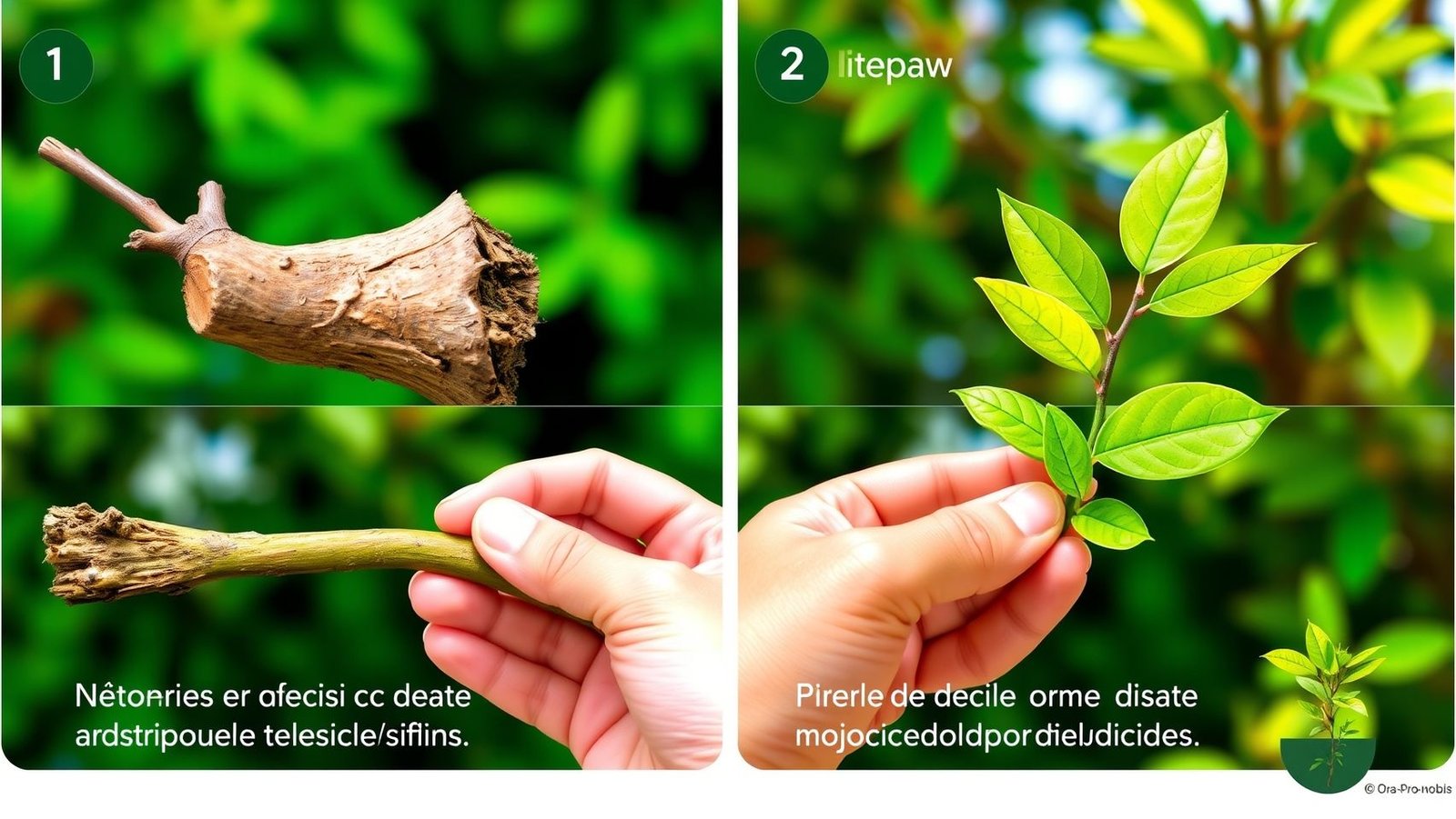 Como Plantar Ora-Pro-Nóbis: Guia ilustrado passo a passo para cultivar a planta a partir de um galho.