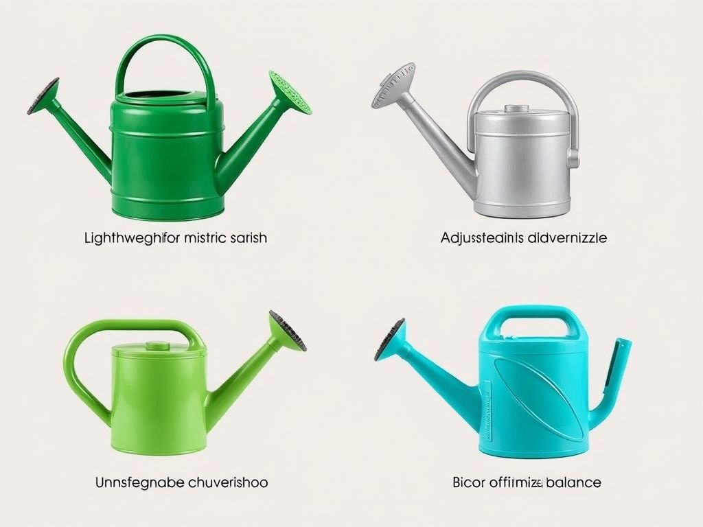 Tipos de regadores: tradicional, chuveirinho, longo alcance e ergonômico