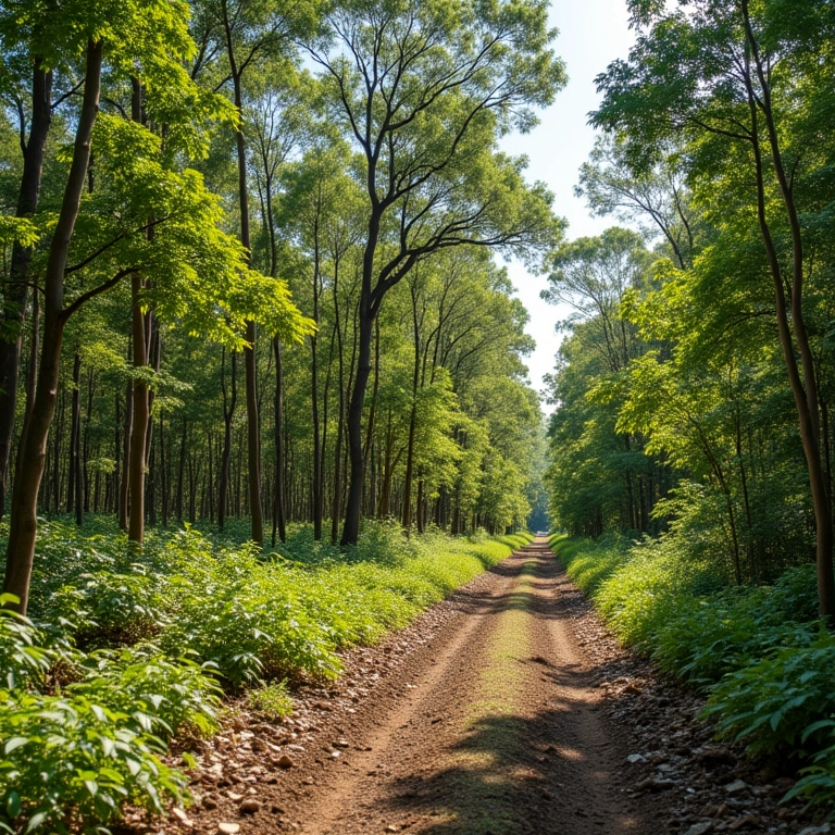 Área de reflorestamento com jovens Jequitibás-Rosa.