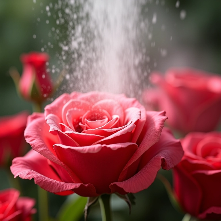 Bicarbonato e leite para proteger rosas.