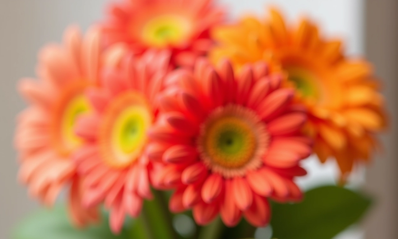 Buquê de gérberas radiantes simbolizando alegria e vitalidade.