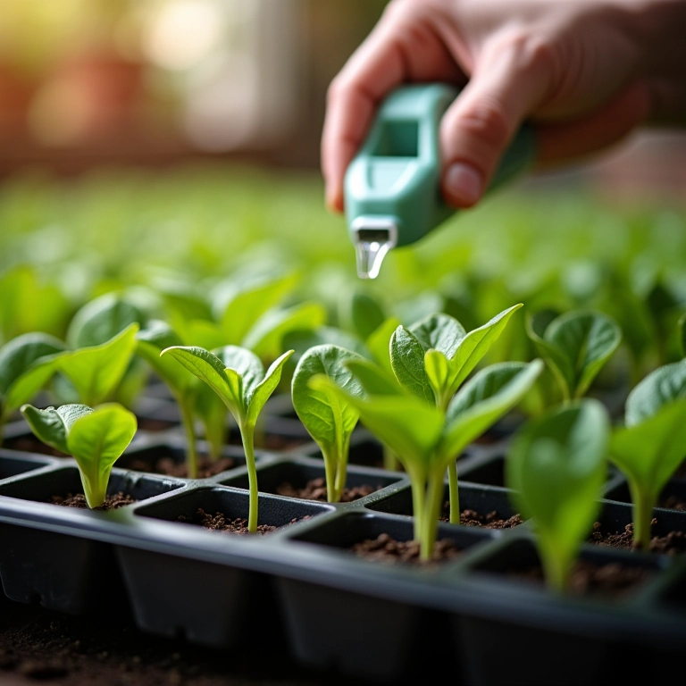 Frequência de rega das sementeiras.