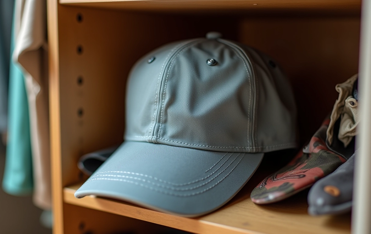 Guardando boné limpo.