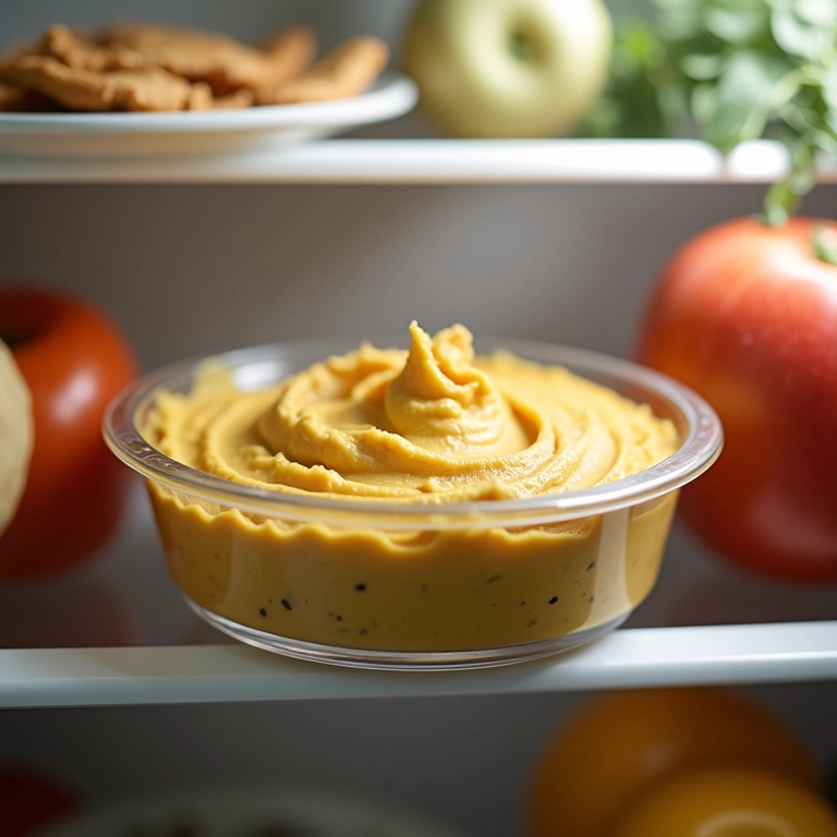 Homus armazenado em geladeira.