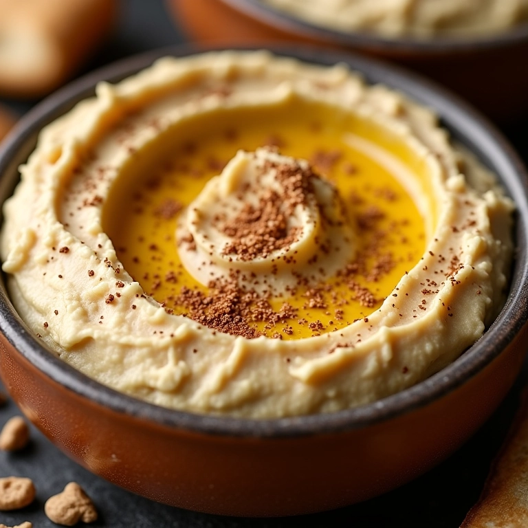 Homus com cominho em destaque.