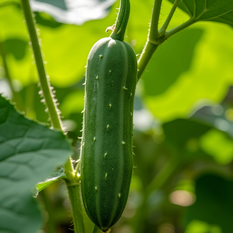Pepinos viçosos com bicarbonato.