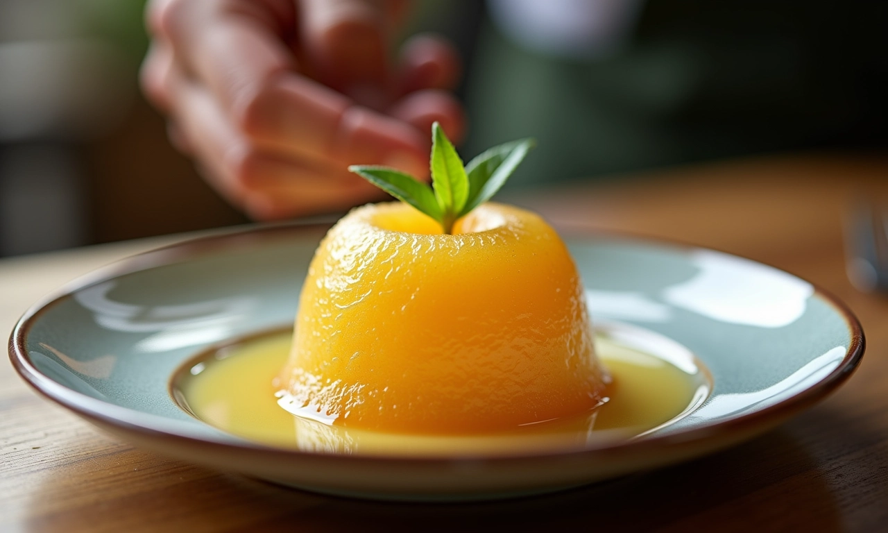 Polpa de cupuaçu sendo preparada para sobremesa.