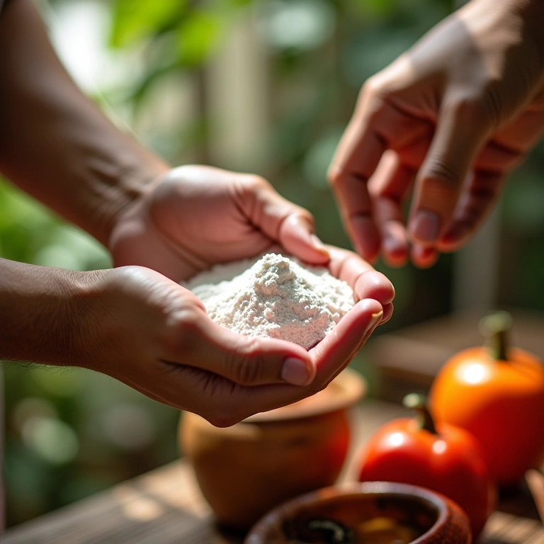 Preparando fungicida caseiro de bicarbonato de sódio.