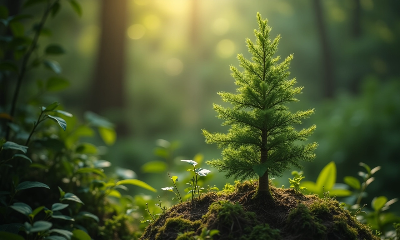 Reintrodução de espécies de árvores nativas ameaçadas em projeto de restauração ecológica.