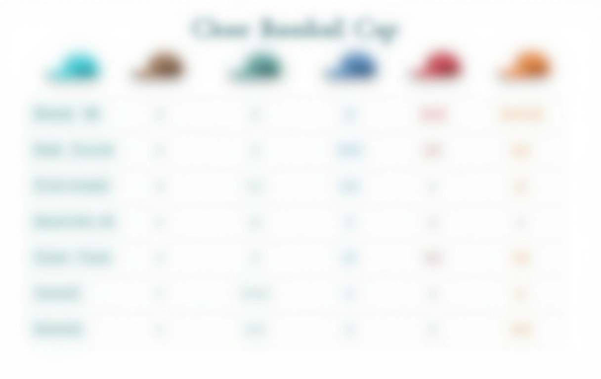 Tabela resumo lavagem de boné.