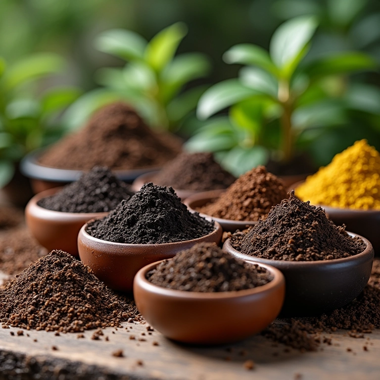 Variedade de substratos de qualidade para bonsais.