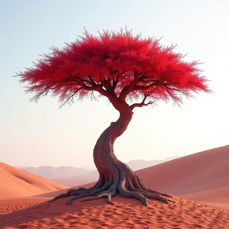 A exótica Árvore Dragoeiro de Socotra, uma espécie única no mundo.