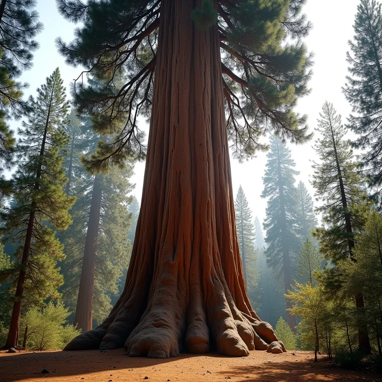 A gigante sequoia 'General Sherman' em toda sua imponência.