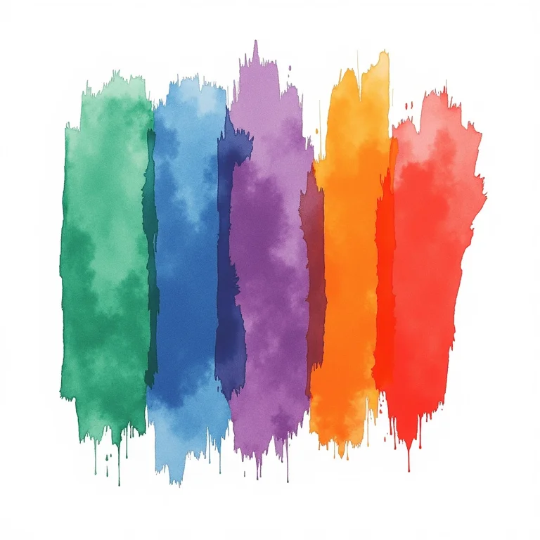 A paleta de cores do eucalipto arco-íris.