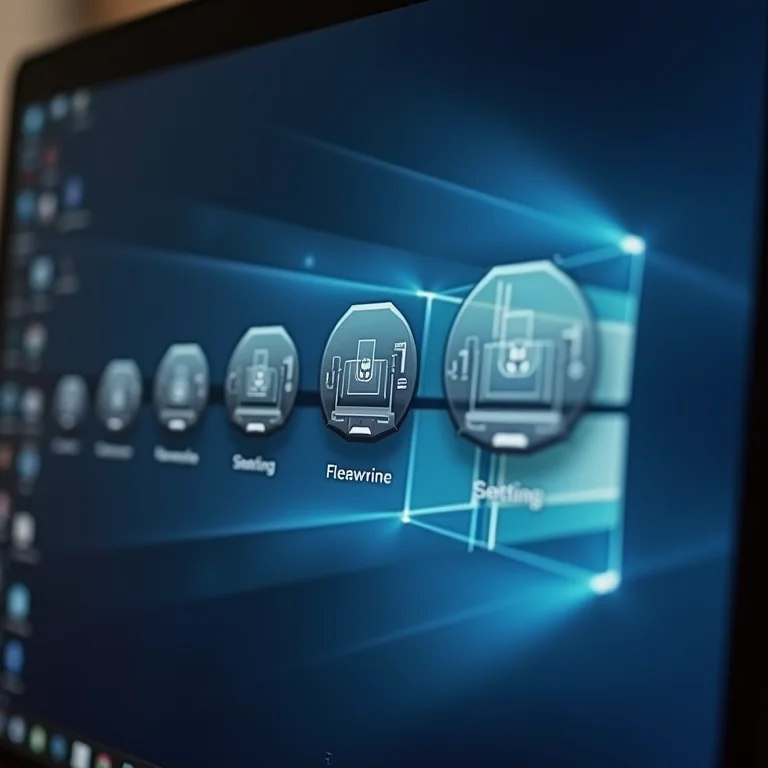 Ajuste do tamanho dos ícones na área de trabalho do PC.