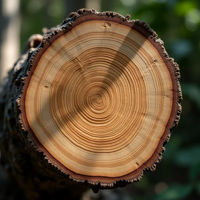 Anéis de crescimento do tronco de Jequitibá