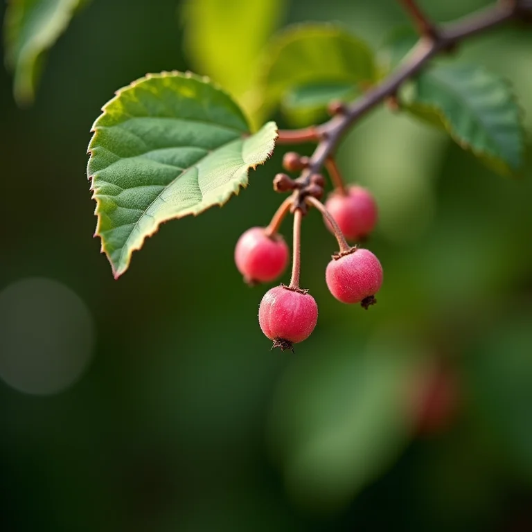 Aroeira-Salsa com folhagem delicada e frutos rosados