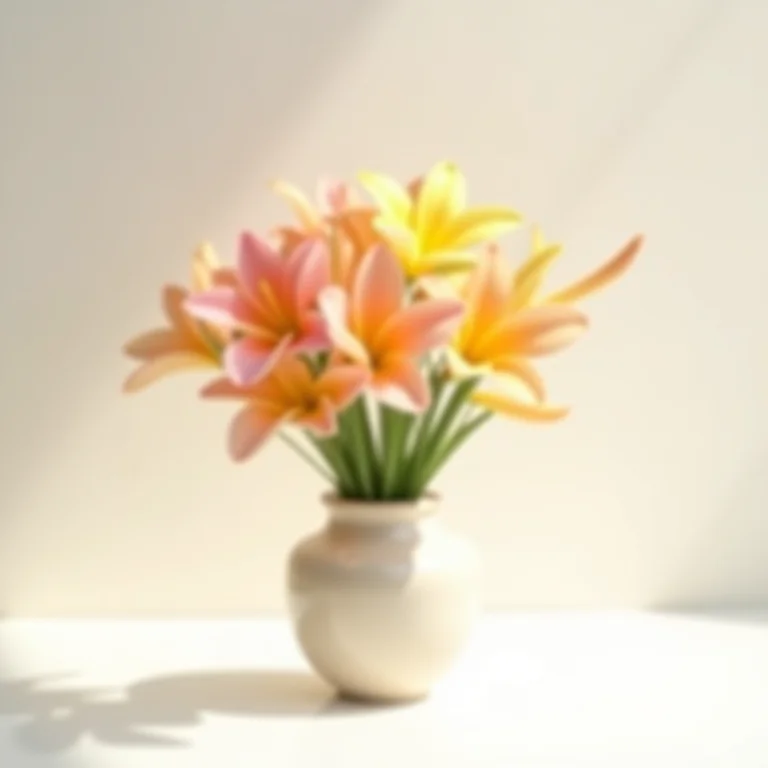 Arranjo de Astromélias coloridas