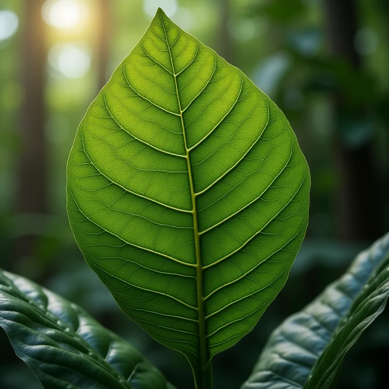 Árvore-do-Viajante exibindo suas folhas dispostas em leque.