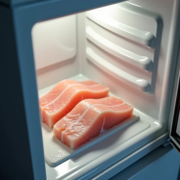 Bacalhau na geladeira para dessalgar