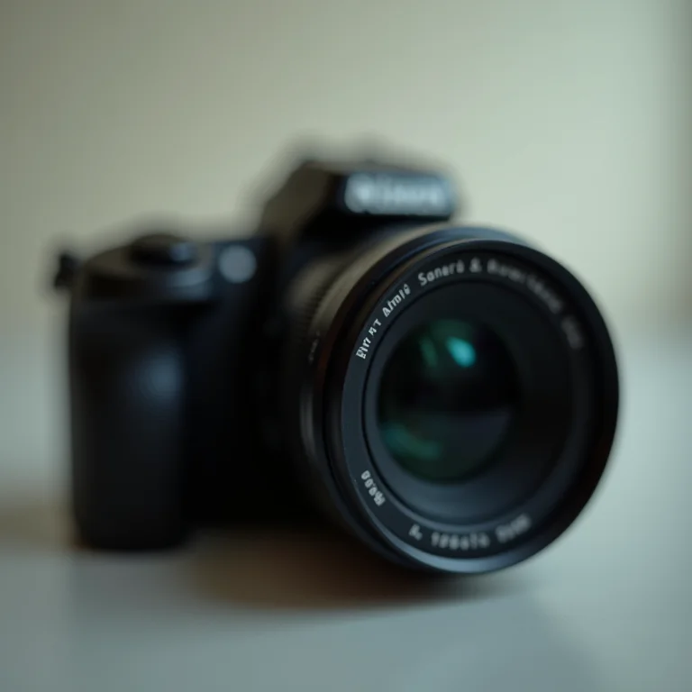 Câmera e lente para stop motion