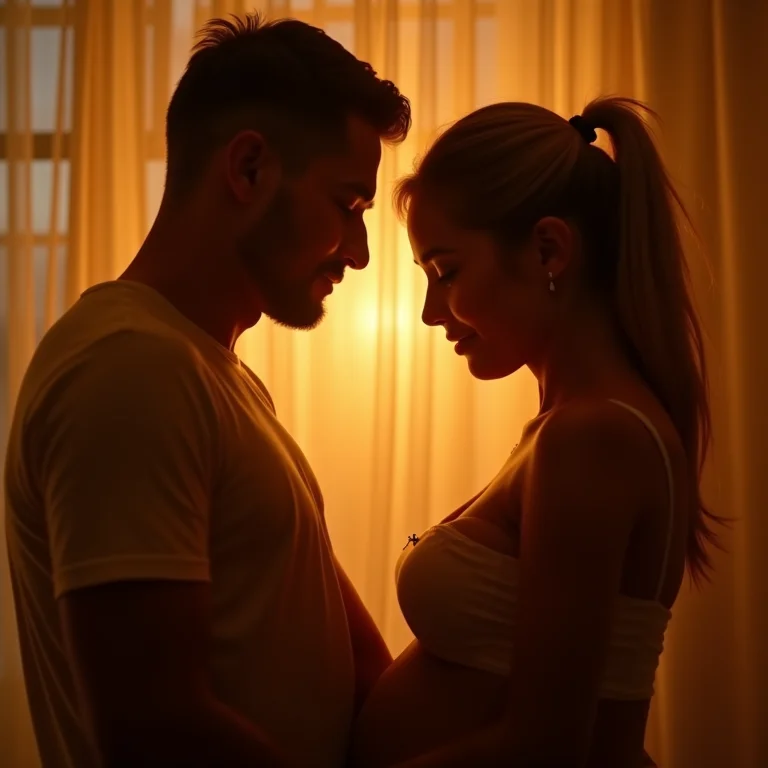 Casal diverso tentando conceber um filho.