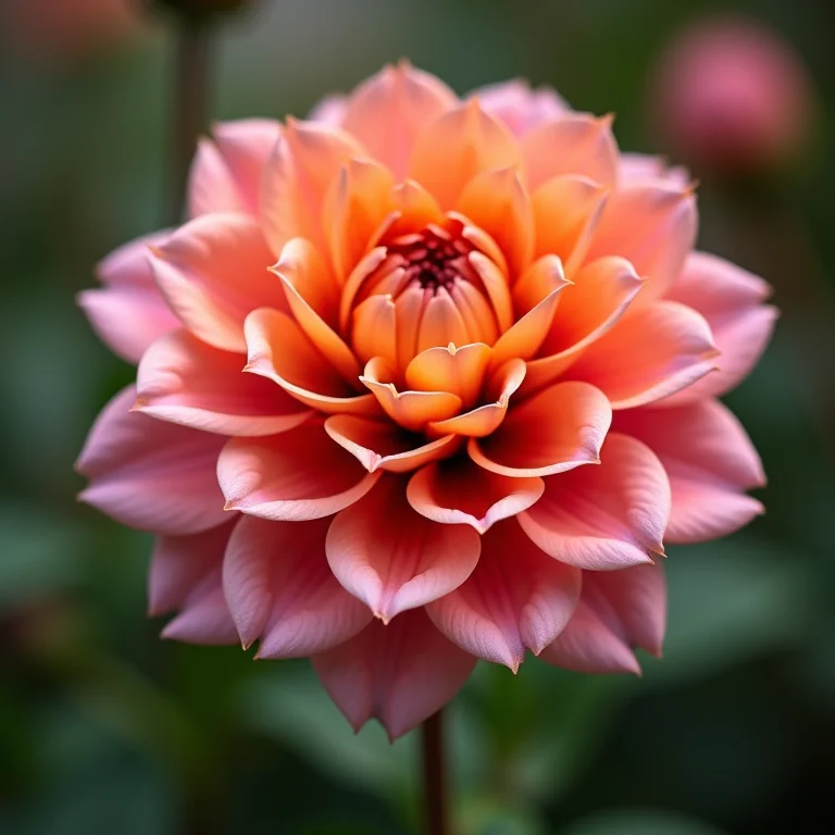 Close-up de uma flor onze horas dobrada, mostrando sua beleza.
